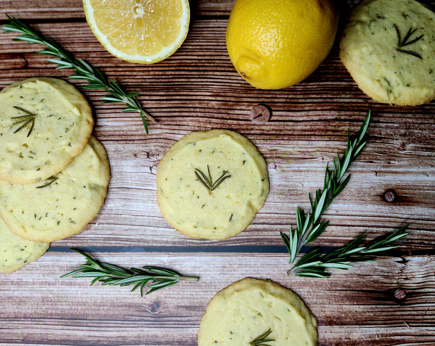 Lemon & Rosemary Shortbread Cookies