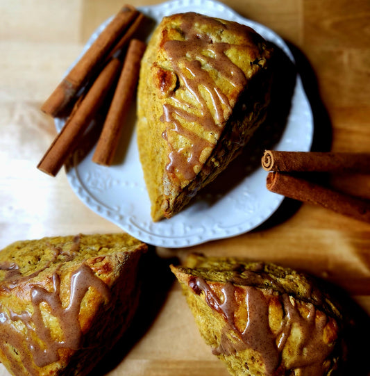 Pumpkin Scone w/Brown Butter & Cinnamon Glaze