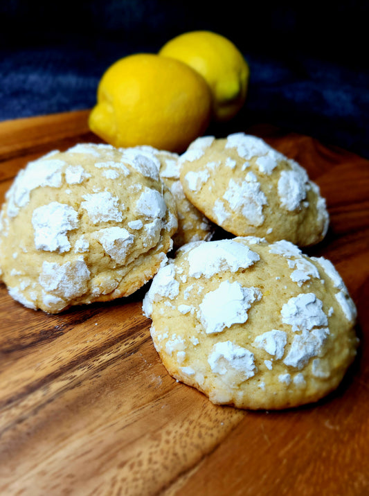 Sourdough Lemon Crinkle Cookies